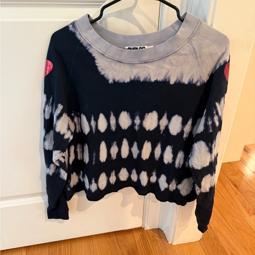CHRLDR Navy and White Tie-Dye Sweater